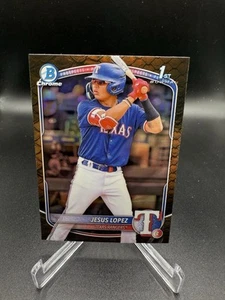 2025 Bowman Cromo 1° Jesus Lopez #BCP-88 Bowman Rettilian Rifrattore Rangers - Foto 1 di 2