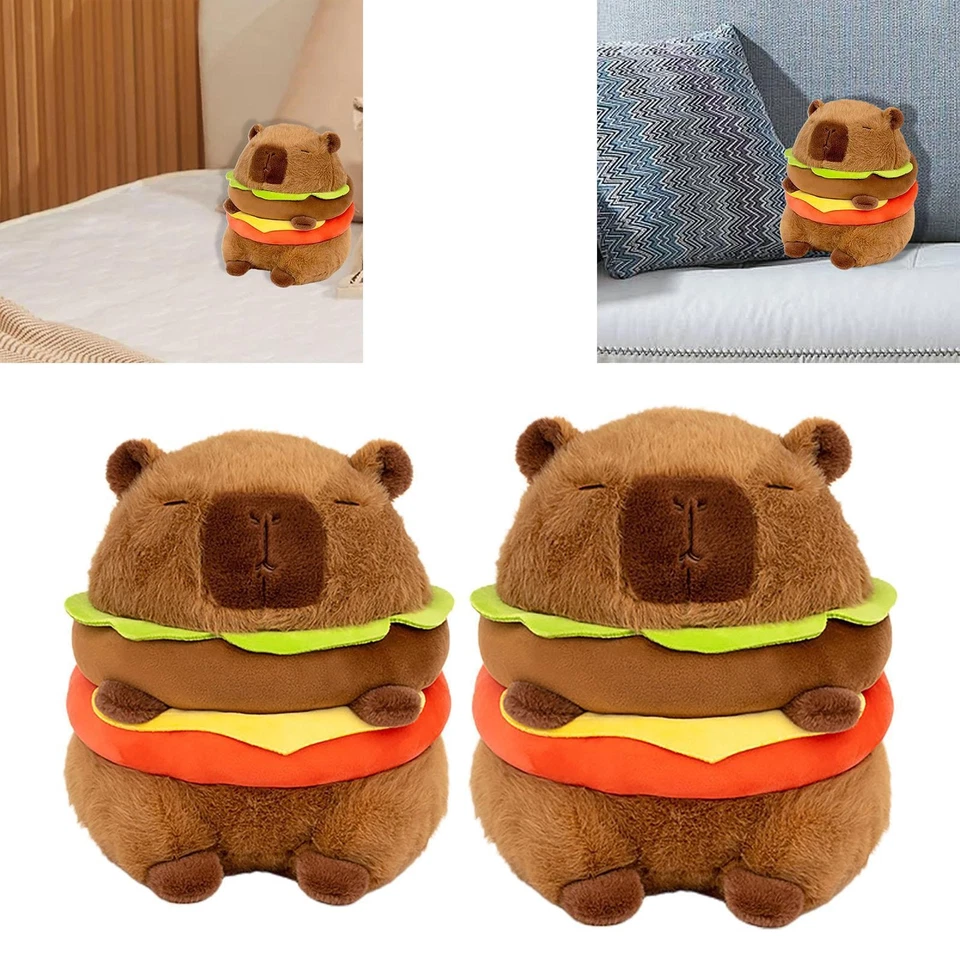 Peluche Hamburguesa Capibara Coche Capibara Figura para Adultos Regalos de Cumpleaños Adolescentes Foto 1 de 1
