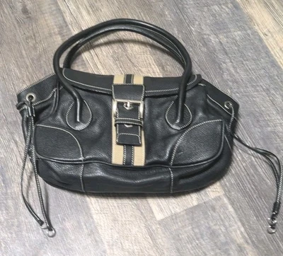 Bolso de Mano PRADA Hebilla de Cinturón para Mujer Cuero de Nailon Negro Usado Auténtico COMO NUEVO  Foto 1 de 4