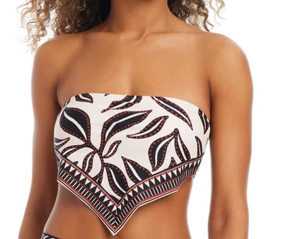 Top de bikini Bar III Resort Daze bufanda bandeau para mujer, estampado marfil pequeño nuevo con etiquetas Foto 1 de 4