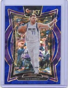 2024-25 Panini Select Luka Doncic Concourse Blue Cracked Ice Prizm #56 LA Lakers - Picture 1 of 2