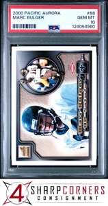 2000 PACIFIC AURORA #88 MARC BULGER RC POP 1 PSA 10 - Picture 1 of 3