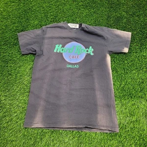 Vintage 90s Hard-Rock Cafe Shirt M/L 20x26 Sun-Faded Dallas - Picture 1 of 12