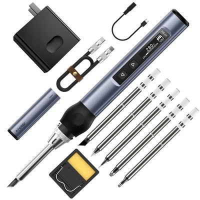 Soldering Iron Kit, DC/PD(96W/65W) Mini Digital Soldering Iron, 180-780℉ Fast... - Image 1 of 4
