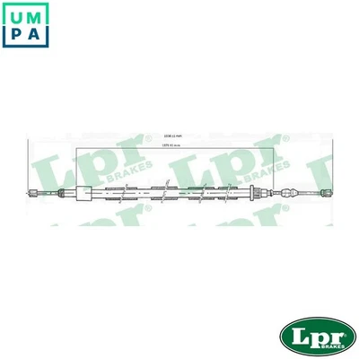 CABLE PULL PARKING BRAKE C0616B FOR PEUGEOT 306/Break/Hatchback/Van KFX 1.4L 306 - Image 1 of 4