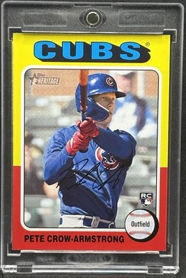Tarjeta de inversión Pete Crow-Armstrong RARA ROOKIE RC TOPPS SSP COMO NUEVA Foto 1 de 2