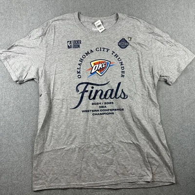 Camisa Oklahoma City Thunder Para Hombres XL NBA Finales de Baloncesto Campeones Fanáticos Nueva Con Etiquetas Foto 1 de 4