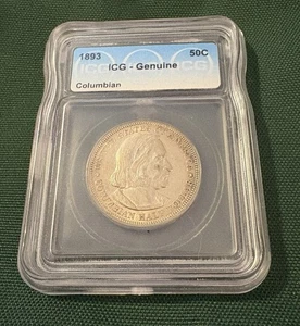 1893 US World’s Columbian Exposition Silver Half Dollar Chicago World’s Fair 071 - Picture 1 of 2