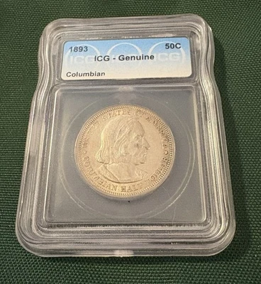 1893 US World’s Columbian Exposition Silver Half Dollar Chicago World’s Fair 071 - Image 1 of 2