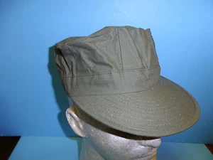 b1539-60 US Navy Vietnam OD non ripstop utility cap size 59-60 W7E - Picture 1 of 2