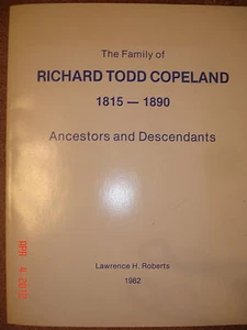 signed 1ST RICHARD TODD COPELAND 1815 1890 ROBERTS GENEALOGY SC ARK VA TX TENN - Bild 1 von 6