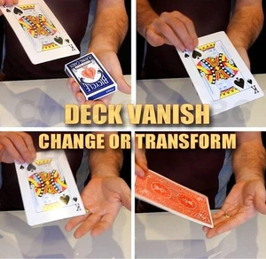 Deck Verschwinden Wechselnde Farbe Blau Rot Pack Spielkarten Trans Zaubertrick - Bild 1 von 2