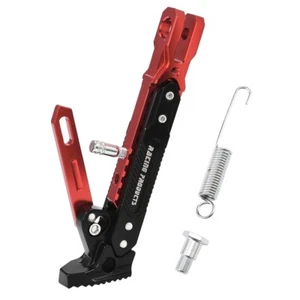 Soporte lateral rojo para motocicleta aleación de aluminio corto para motocicleta motocicleta motocicleta  - Imagen 1 de 9