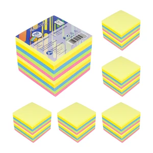 6x Zettelklotz farbig Nachfüllpapier Zettelbox Notizwürfel geleimt Notizzettel - Bild 1 von 5