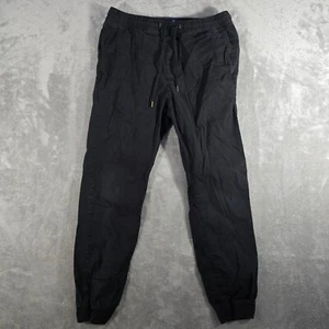 American Eagle Outfitters Jogger Pants Drawstring Casual Black Mens M - Picture 1 of 7