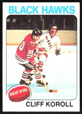 1975-76 8505A Topps Cliff Koroll Chicago Blackhawks #139 - Image 1 of 2