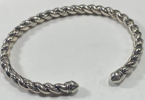 JAI HARDY 925 STERLING SILVER TWIST CUFF BRACELET 28 GRAM WEIGHT - Picture 1 of 6