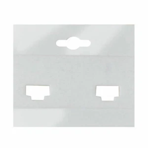 100 White Plastic Jewelry Earring Cards Clip on Earring Cards 2" x 2" - Picture 1 of 2