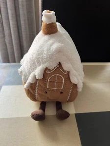 Brand New With Tags Jellycat Amuseable Gingerbread House Plush Soft Toy BNWT - Picture 1 of 8