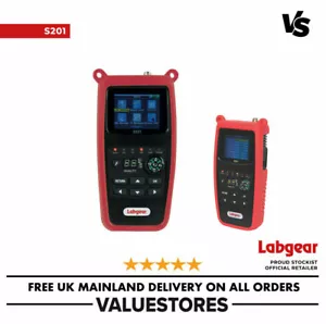More details for labgear s201 hand held full hd 1080p dvb-s2 satellite meter / finder with diseqc