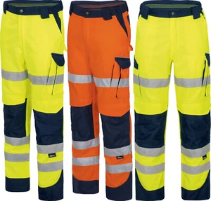Vizwell Warnschutz Arbeitshose Bundhose orange gelb Sicherheit Schutz Signal - Bild 1 von 16