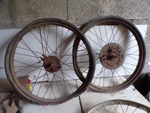 paire de roues jantes Poney AG2 motobecane mobylette bma 16325 - Picture 1 of 8