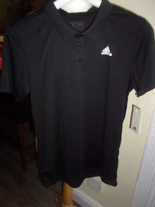 Adidas Boy's Polo Shirt Size XL Black - Picture 1 of 2