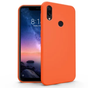 Cover Custodia Tpu Soft SIlicone Morbido per Xiaomi Redmi Note 6 Pro Arancione - Foto 1 di 6