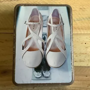TARJETAS DE TACONES DE AGUJA COLECCIONISTAS LATA CON TARJETAS EN BLANCO DENTRO TEMA BALLET - Imagen 1 de 10