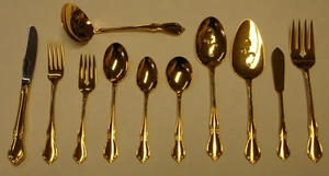 Oneida CHATEAU (GOLD ELECTROPLATE) Stainless Silverware CHOICE   New In Wrappers - Picture 1 of 14