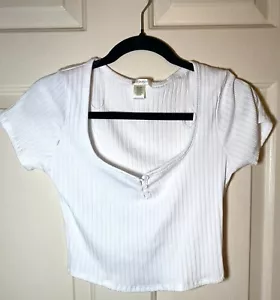 Bozzolo White Crop Top, M - Picture 1 of 2