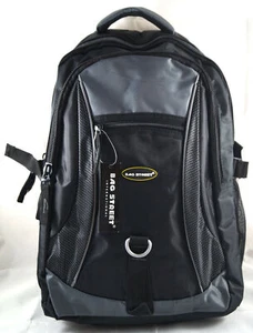 Rucksack Tagesrucksack Daypack Ranzen Schule Sport Reise Ausflug Brustgurt Grau - Bild 1 von 9