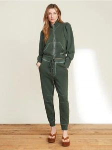 Pantaloni della tuta Veronica Beard Preslee, Oxblood, taglia L $248,00 - Foto 1 di 7