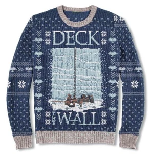 GAME OF THRONES Ugly Christmas SWEATER Men's LARGE Deck the Wall New NWT - Picture 1 of 1