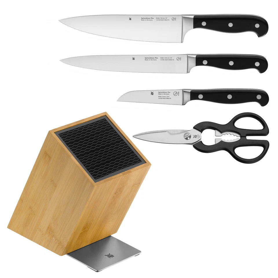 WMF Messerblock bestückt SPITZENKLASSE PLUS 5-teilig mit FlexTec Messerblock - Bild 1 von 1