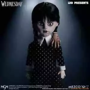 Mezco Living Dead Dolls Netflix Wednesday (Addams Family) 10" Deluxe Doll NEW - Picture 1 of 8
