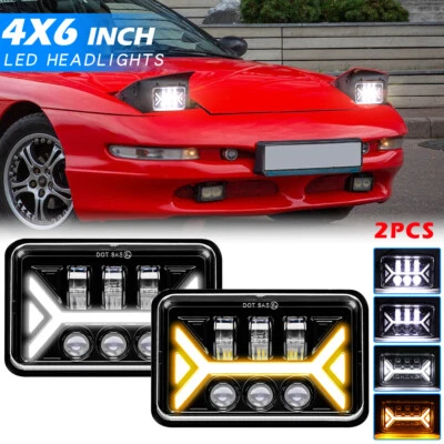 Faros LED de haz alto/bajo DRL de 4x6 pulgadas para Ford Probe 1993-1997 2 piezas Foto 1 de 4