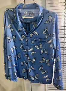 Flora XL Blue and White Shortie Pajama Set - Picture 1 of 12