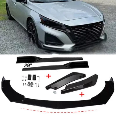 For Nissan Altima 2019-23 Front Bumper Spoiler Body Kit+Side Skirt+Rear Lip Foto 1 de 4