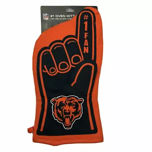 Chicago Bears #1 Fan Ofenhandschuh Grills & Öfen orange & blau Tuch 13""x 6,5"" Neu - Bild 1 von 3