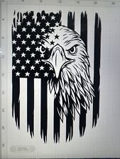 USA Bald Eagle American Flag Sticker Car Truck Laptop Vinyl