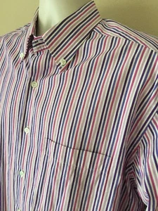 BARNEYS New York Striped Purple Pink Button Down Dress Shirt XL Italy - Picture 1 of 6
