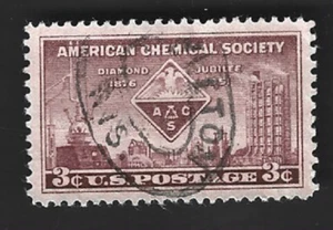 Scott# 1002 3c AMERICAN CHEMICAL SOCIETY with Fancy WIS. Oval Cancel - (A-1) - Picture 1 of 2