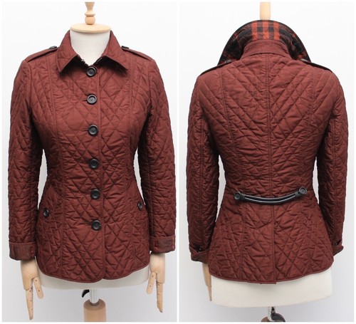 Giacca trapuntata donna BURBERRY London Nova foderata a quadri RARA taglia US4 UK6 ~XS S
