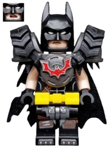 LEGO® Minifig tlm118 - Batman - Battle Ready, Tire Armor, Tattered Cape - Picture 1 of 2