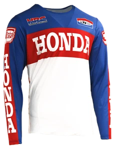 New 2023 JT Racing Team Honda Authentic Licensed 1970 Retro Style Moto Jersey - Picture 1 of 1