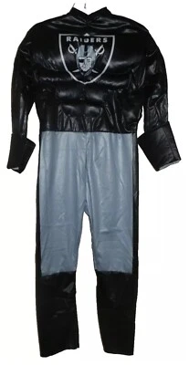 Nuevo Mono Disfraz Casco Niños Talla Grande Las Vegas Raiders Fútbol Músculo Foto 1 de 4