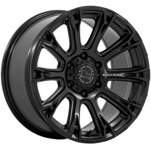 17x9 -12 Black Rhino BR020 Diamondback 5x5.0 Matte Black Wheels (Set of 4) - Picture 1 of 3