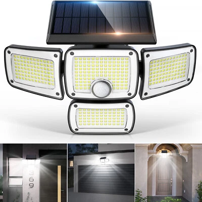 346 LED Solar Power Light Outdoor Garden PIR Motion Sensor Security Flood Lamp - Image 1 of 4
