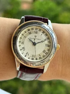 Girard Peregaux GP90 World Timer Ref.1010 Automatic Mens 38mm Swiss Made - Picture 1 of 12